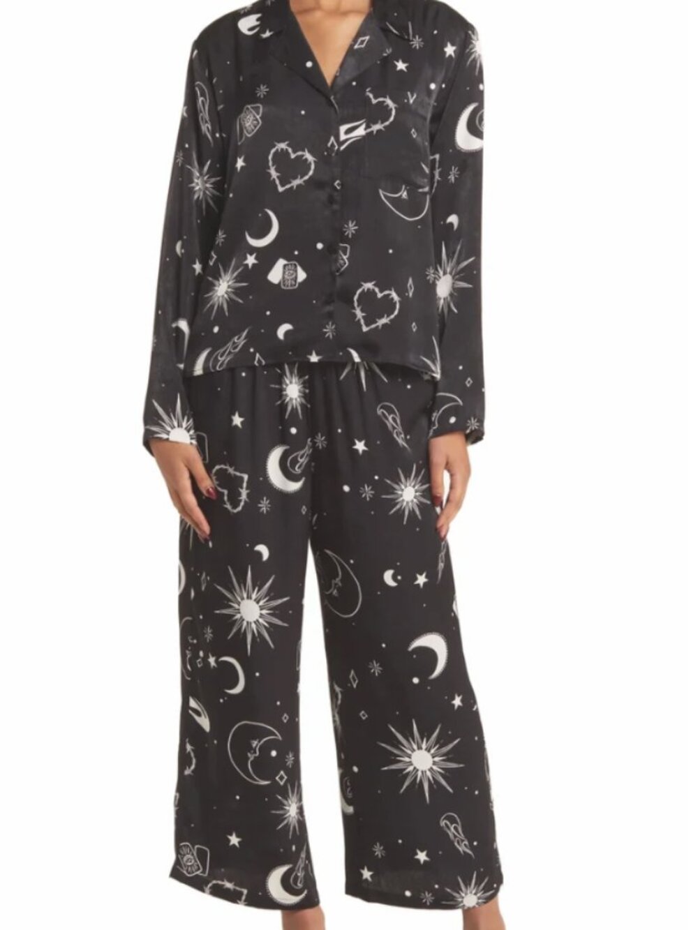 BP. SATIN PJ BLACK MYSTICAL WORLD